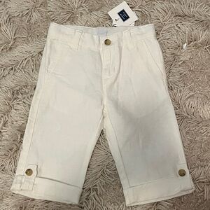 Linen Cream Adjustable Waist Pants